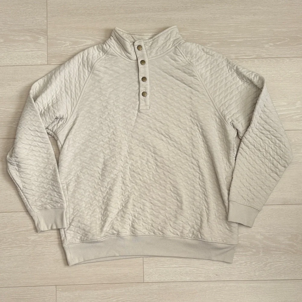 Goodfellow & Co Men’s Beige Quilted Turtleneck Sweater